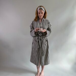 Handwoven Bathrobe Ole | Black