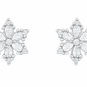 Diamond Snowflake Stud Earrings