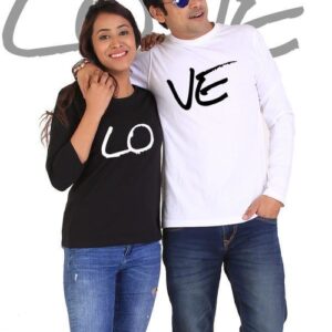 LOVE Couple Full Sleeves Black & White
