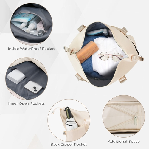 Luggage Sets 4 Piece, ABS Durable Suitcase with Travel Bag, ABS Hard - Image 4