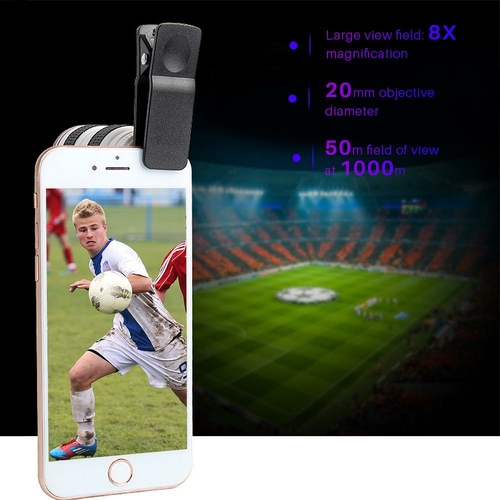 HD Optical Zoom Smartphone Lens with Universal Mobile Phone Clip - Image 3