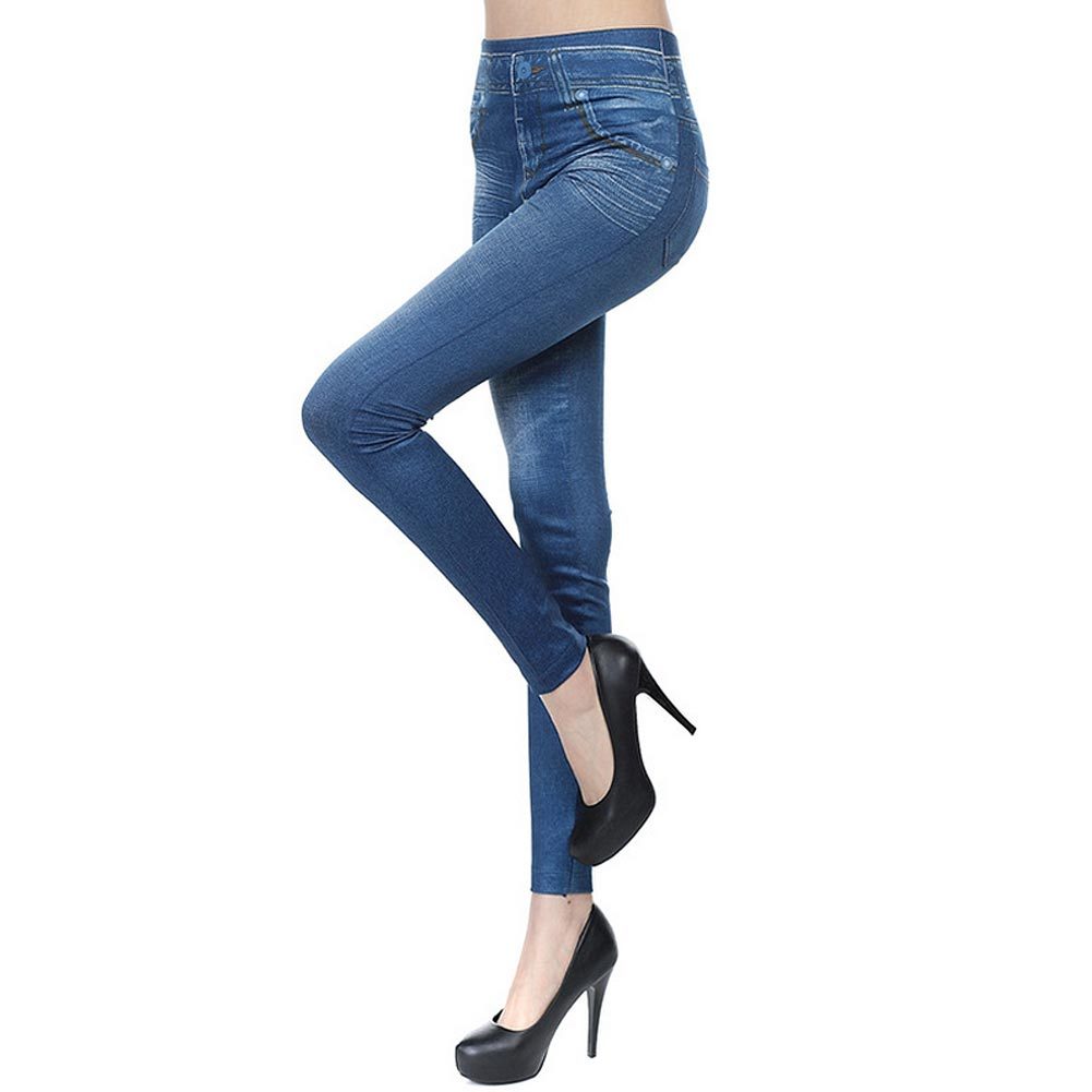 High Waisted Jeggings - Denim Leggings - Image 7