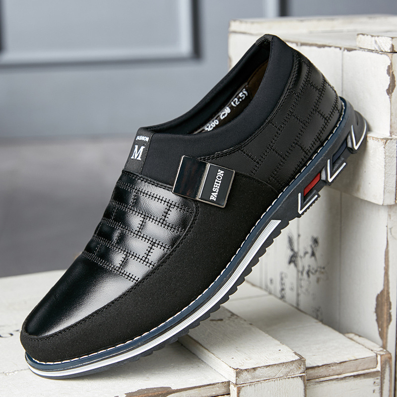 Large Size Leather Shoes Men New Casual Leather Shoes Men - Image 9