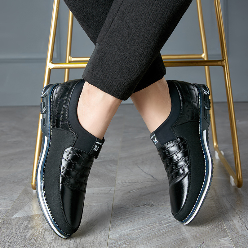 Large Size Leather Shoes Men New Casual Leather Shoes Men - Image 3