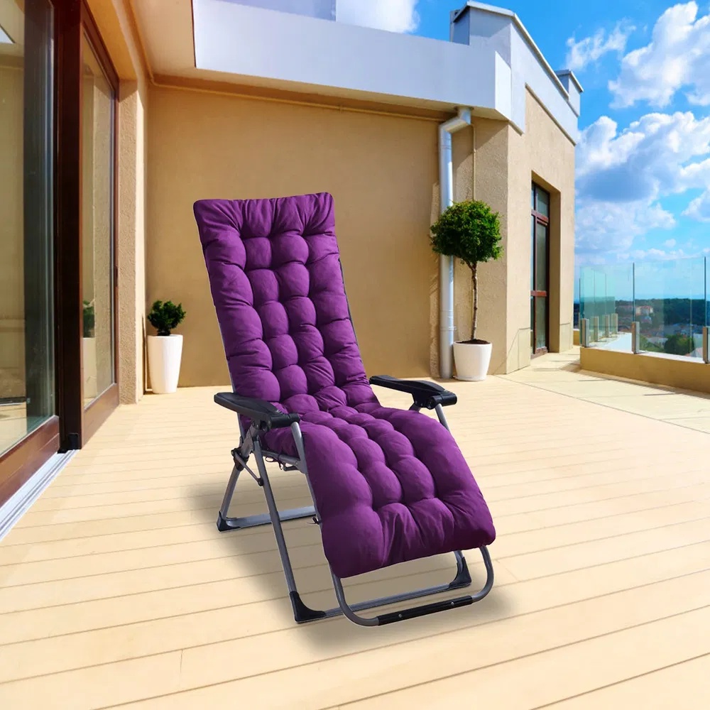 67x22in Chaise Lounger Cushion Recliner Rocking Chair Sofa Mat Deck Chair Cushion - Image 4