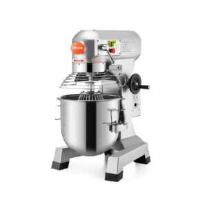 Commercial Food Mixer 30Qt 1100W 3 Speeds Adjustable 105/180/408 RPM Heavy Duty 110V With Stainless Steel Bowl Dough Hooks Whisk Beater For Schools Bakeries Restaurants Pizzerias
