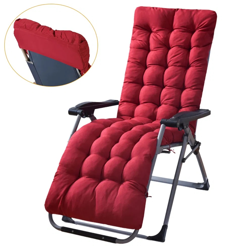 67x22in Chaise Lounger Cushion Recliner Rocking Chair Sofa Mat Deck Chair Cushion - Image 8