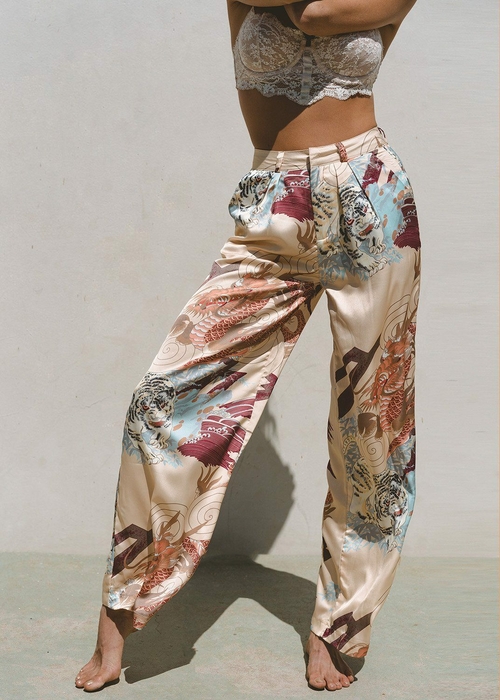 Kayda Satin Wide Leg Pants - Image 2