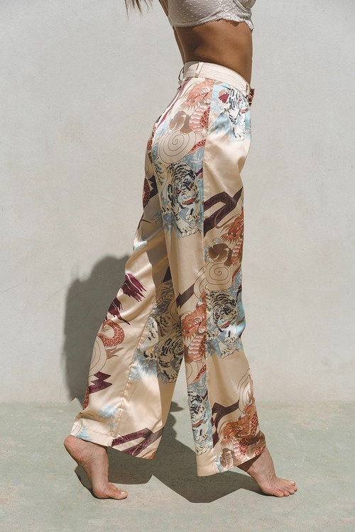 Kayda Satin Wide Leg Pants - Image 5