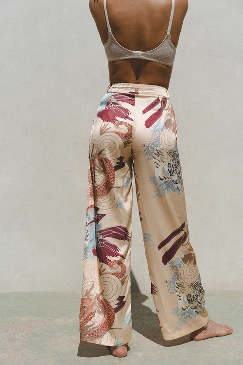 Kayda Satin Wide Leg Pants - Image 4