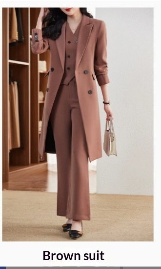Elegant Autumn Winter Professional-Look Suit Three-Piece Set For Women - Image 2