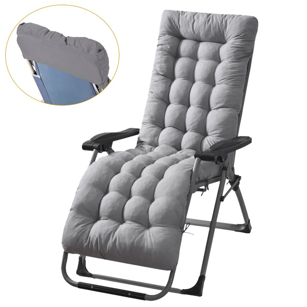 67x22in Chaise Lounger Cushion Recliner Rocking Chair Sofa Mat Deck Chair Cushion - Image 5