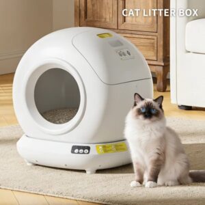 Best Automatic Cat Litter Box, 78L Fully Enclosed Tu-ya APP Smart Self-Cleaning Litter Box For Multi-Cat Homes