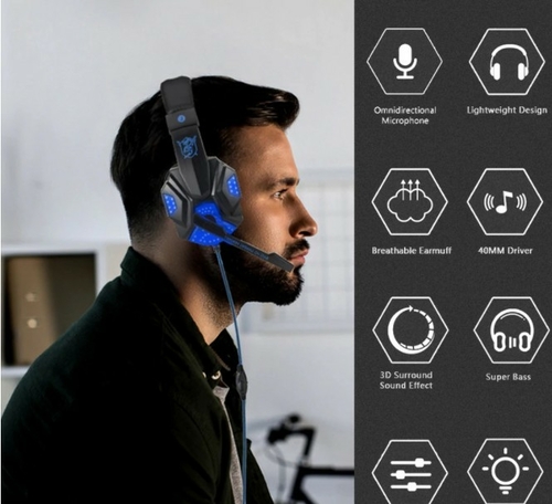 Ninja Dragon G9300 LED Gaming Headset with Microphone - Image 3