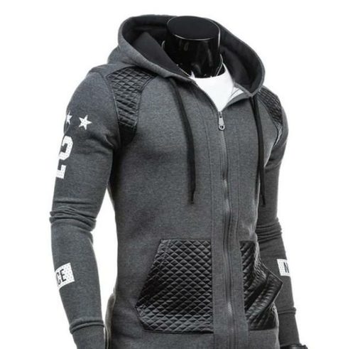 Mens Street Style Biker Hoodie - Image 3