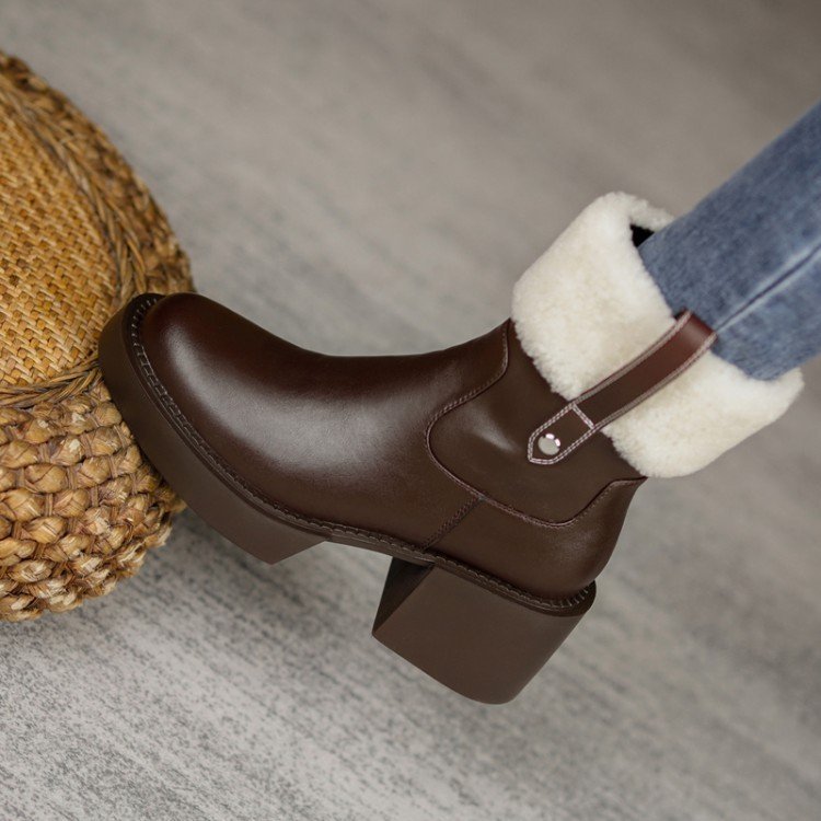 Fashion Thick Heel High Heel Women Boots - Image 4
