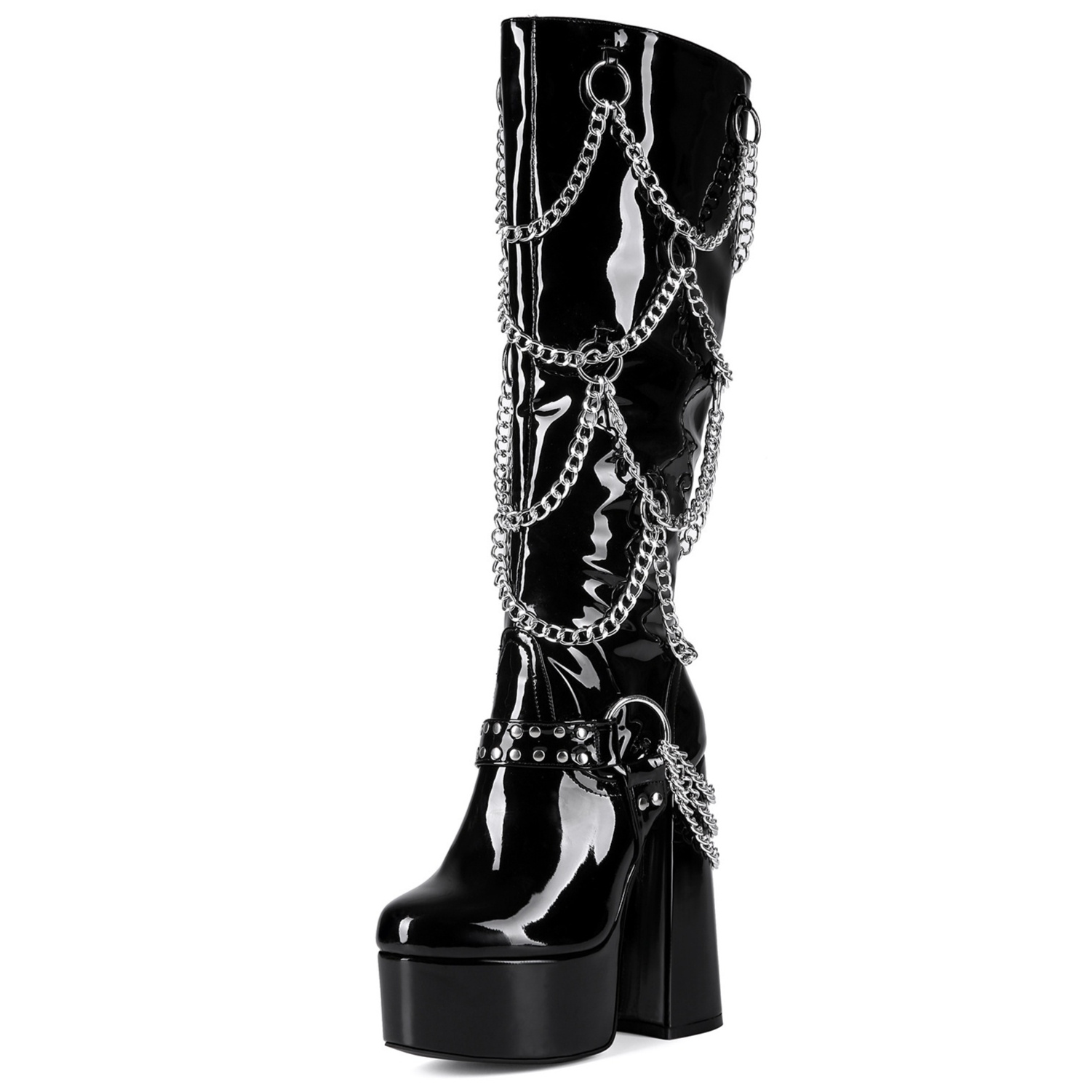 Extra-thick High Heel Plus-size Thigh-high Boots For Women - Image 5