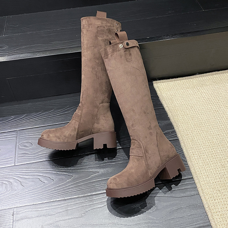 Chunky Heel Platform Long Boots Summer Boots For Women - Image 10