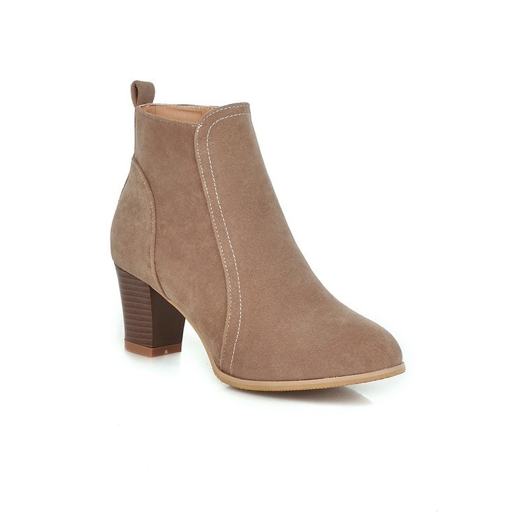 Short Boots Women Martin Boots Mid Heel Thick Heel Women's Boots - Image 4