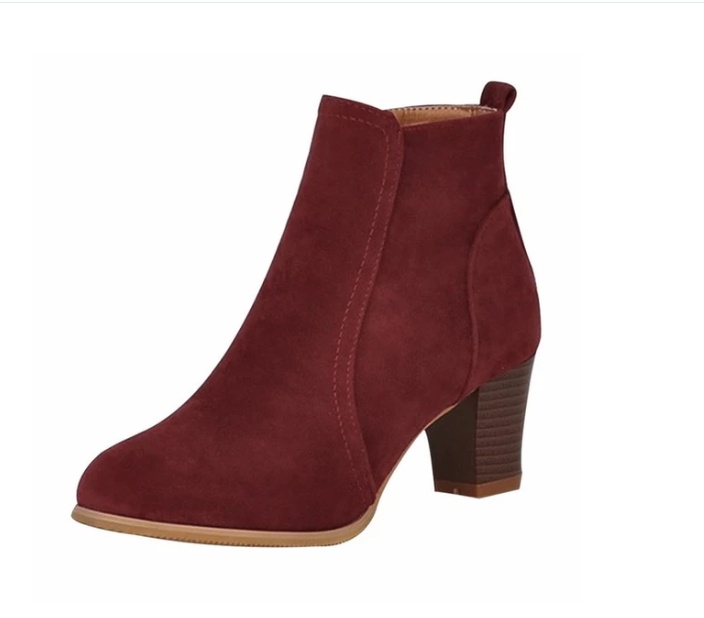 Short Boots Women Martin Boots Mid Heel Thick Heel Women's Boots - Image 6