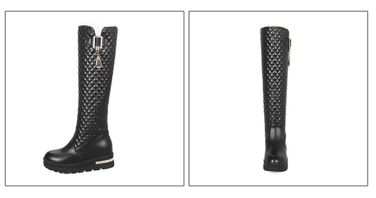 Metal Decoration High Leg Boot Large Size Mid Heel - Image 9
