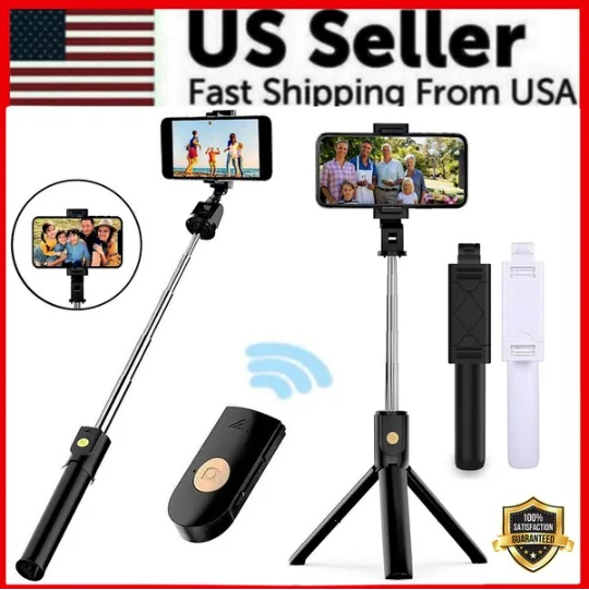 Selfie Stick Tripod Remote Desktop Stand Cell Phone Holder For US - Image 2