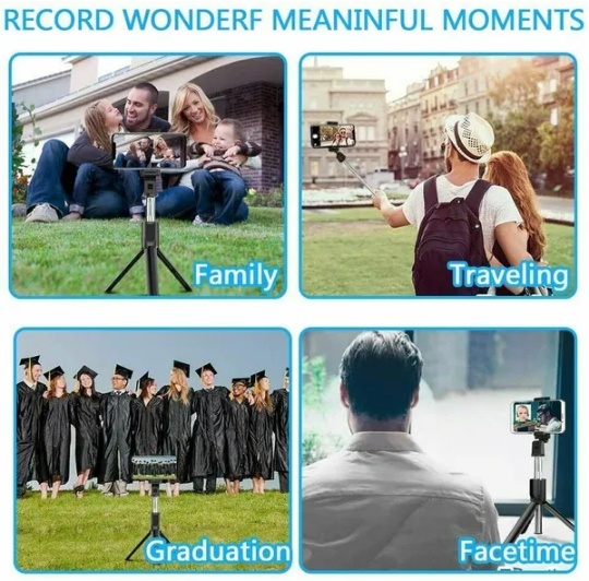 Selfie Stick Tripod Remote Desktop Stand Cell Phone Holder For US - Image 8