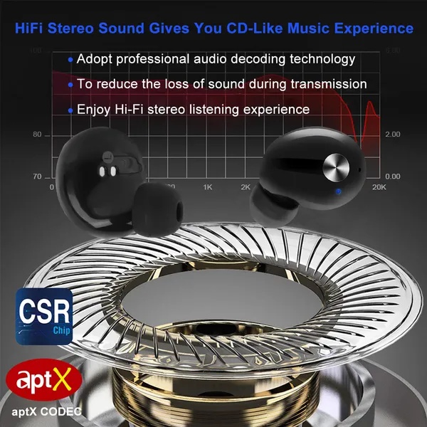 TWS True Wireless V4.2 Earbuds IPX4 In-ear Stereo Earphone Hands-free Deep Bass Earpiece - Image 2
