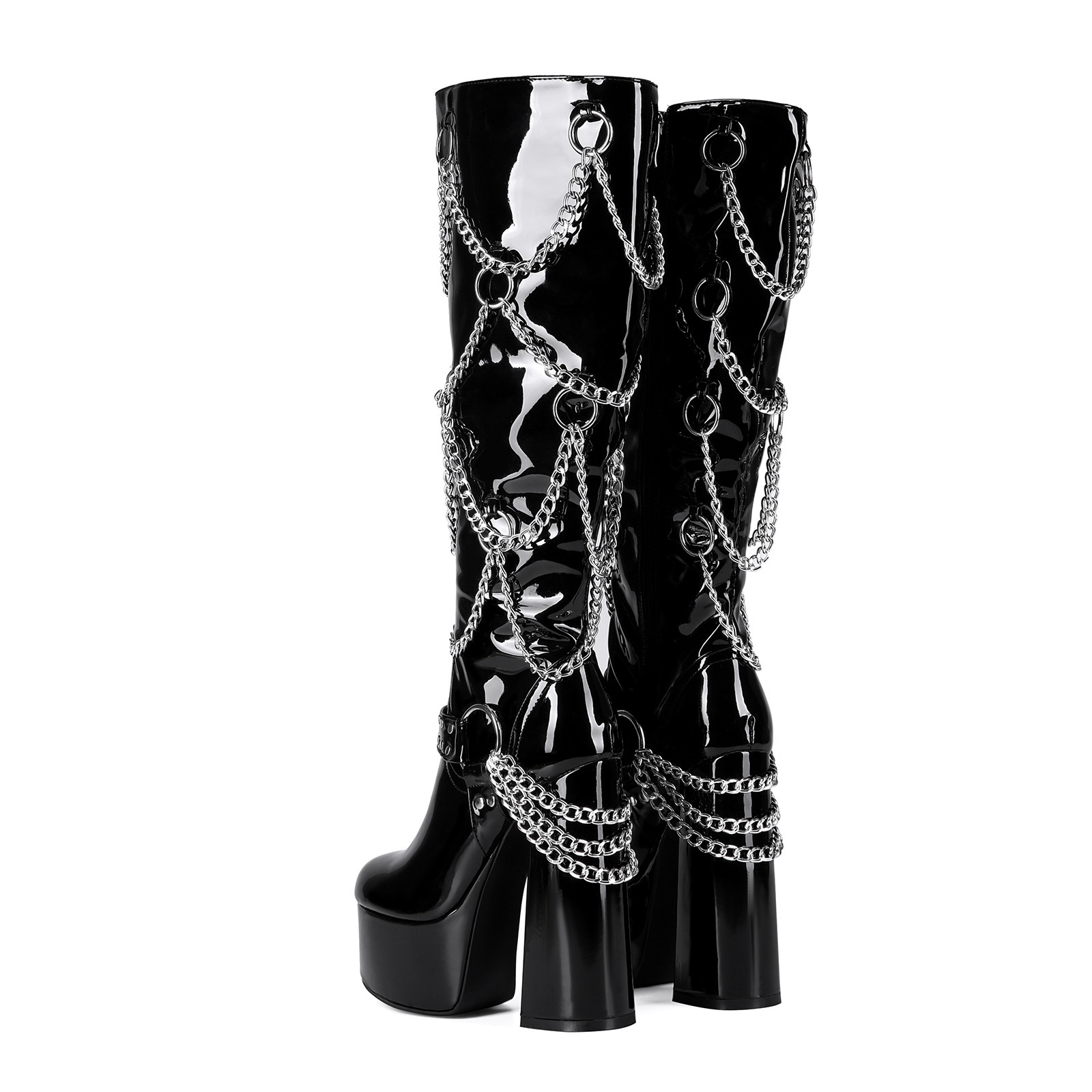 Extra-thick High Heel Plus-size Thigh-high Boots For Women - Image 3