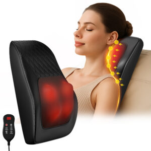Shiatsu 3D Massage Pillow For Neck, Back & Shoulders Electric Massage Cushion With Heat Function, Ergonomic Design, Ideal For Home, Office & Car Use