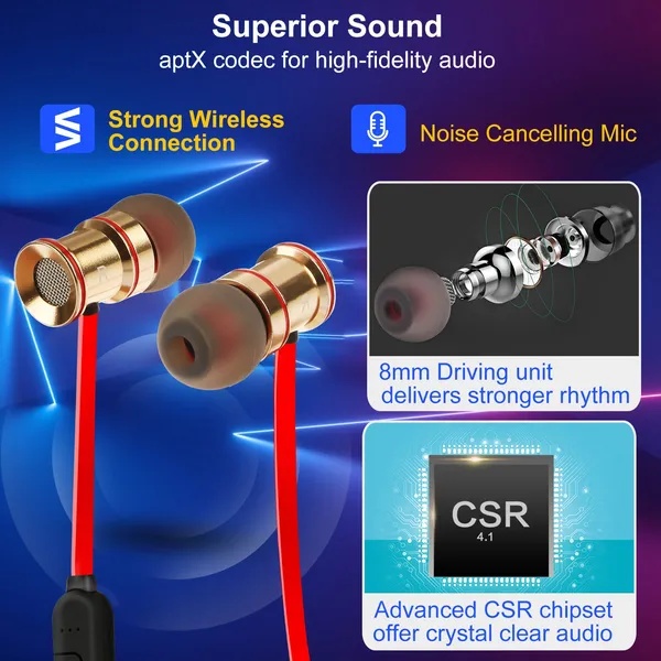 Sport Headsets Wireless V4.1 In-Ear Stereo Headphones Sweat-proof Running Earphones - Image 6