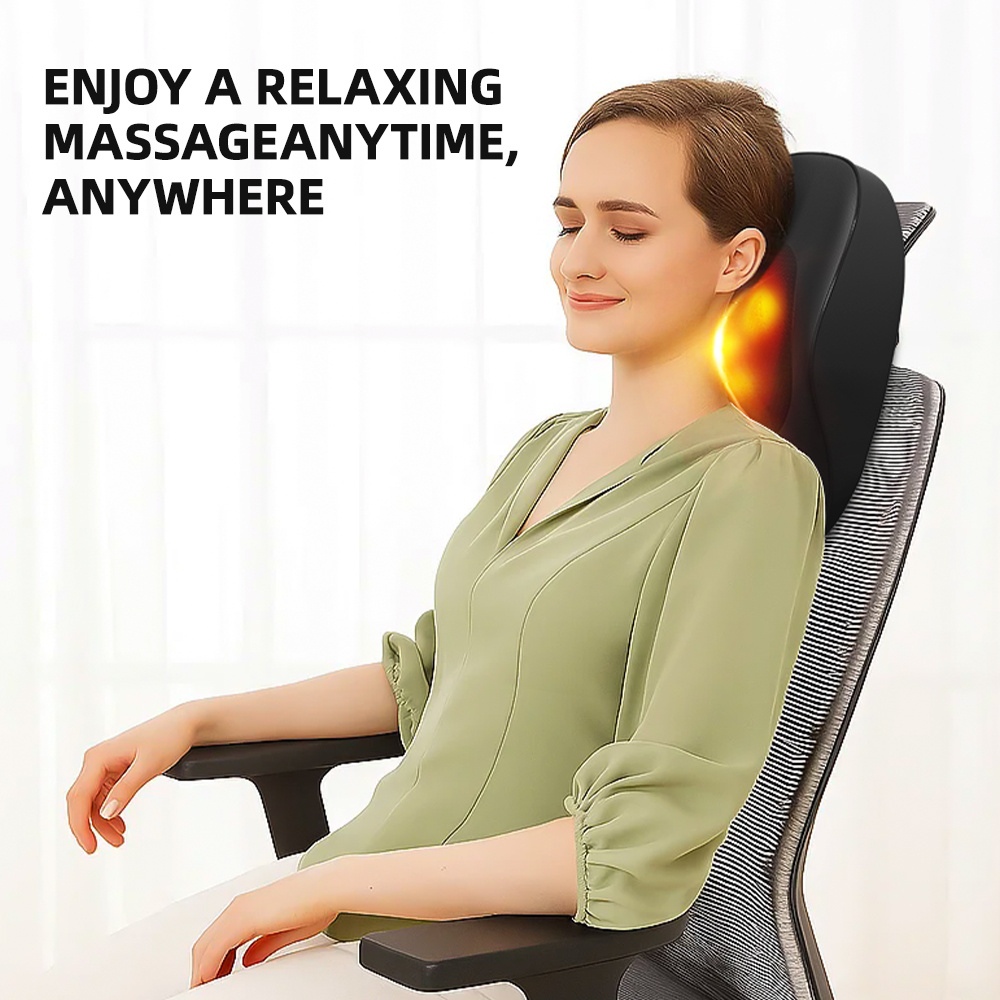 Smart Massage Cushion 3 Speed Multifunction Neck Back Shoulder Massager With Heat Relief Home Office Car Portable Relaxation Gift - Image 9