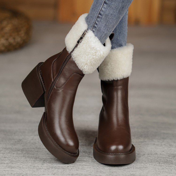 Fashion Thick Heel High Heel Women Boots - Image 5