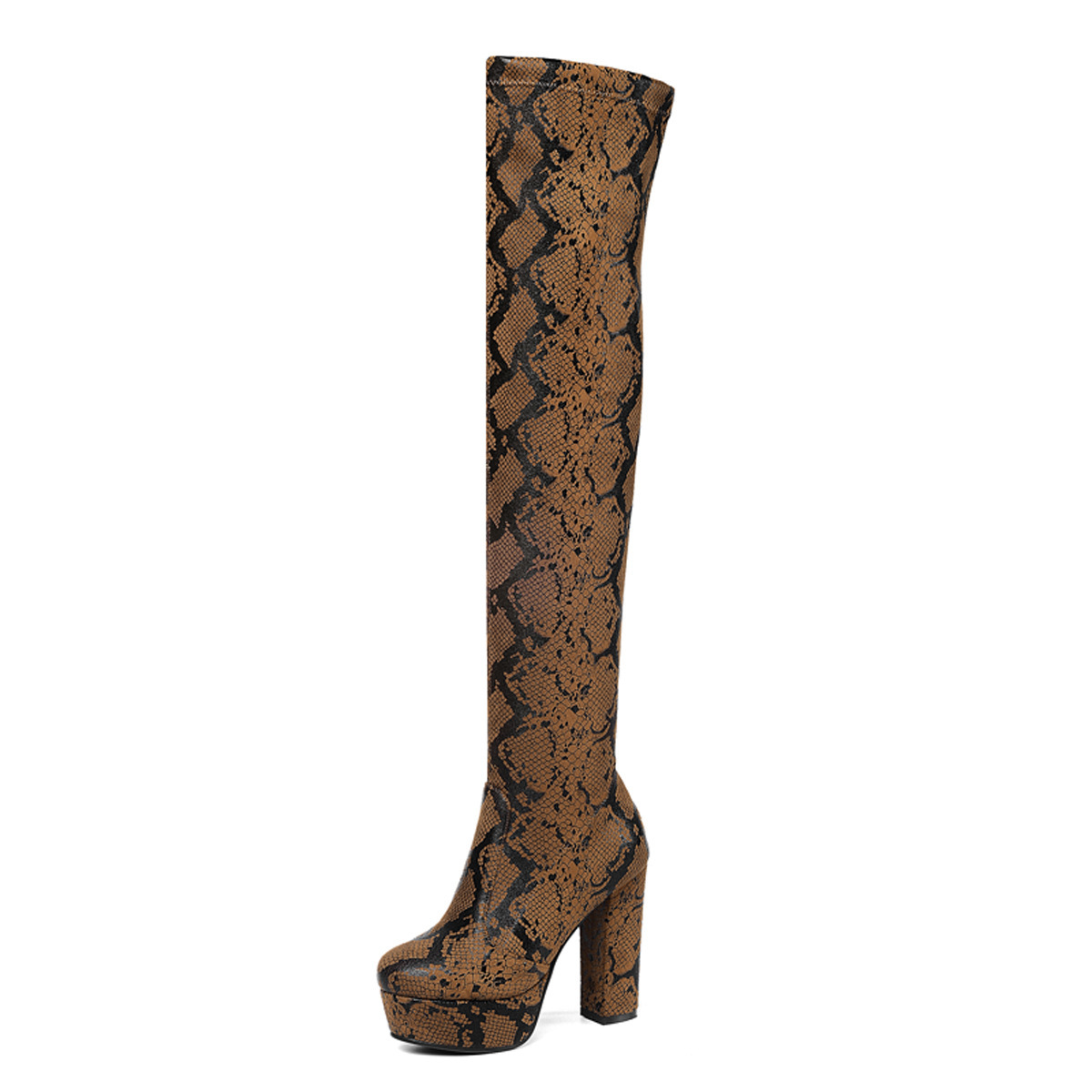 Platform Thick Heel High Heel Over The Knee Boots Women Boots - Image 2