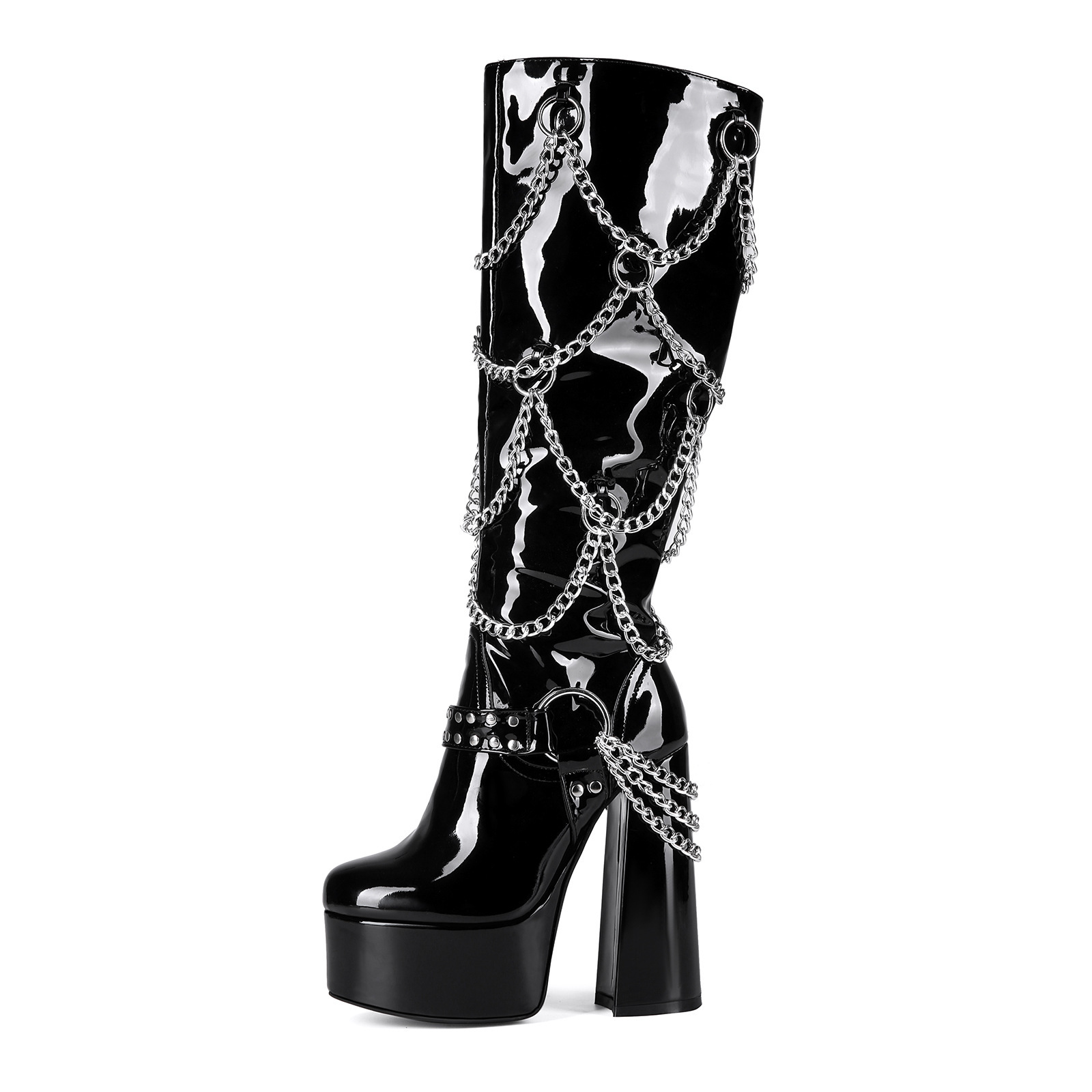 Extra-thick High Heel Plus-size Thigh-high Boots For Women - Image 2