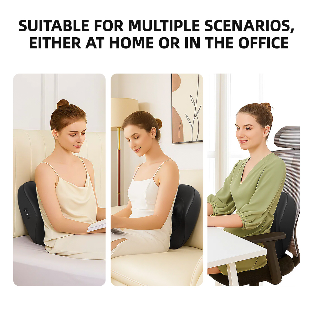 Smart Massage Cushion 3 Speed Multifunction Neck Back Shoulder Massager With Heat Relief Home Office Car Portable Relaxation Gift - Image 6