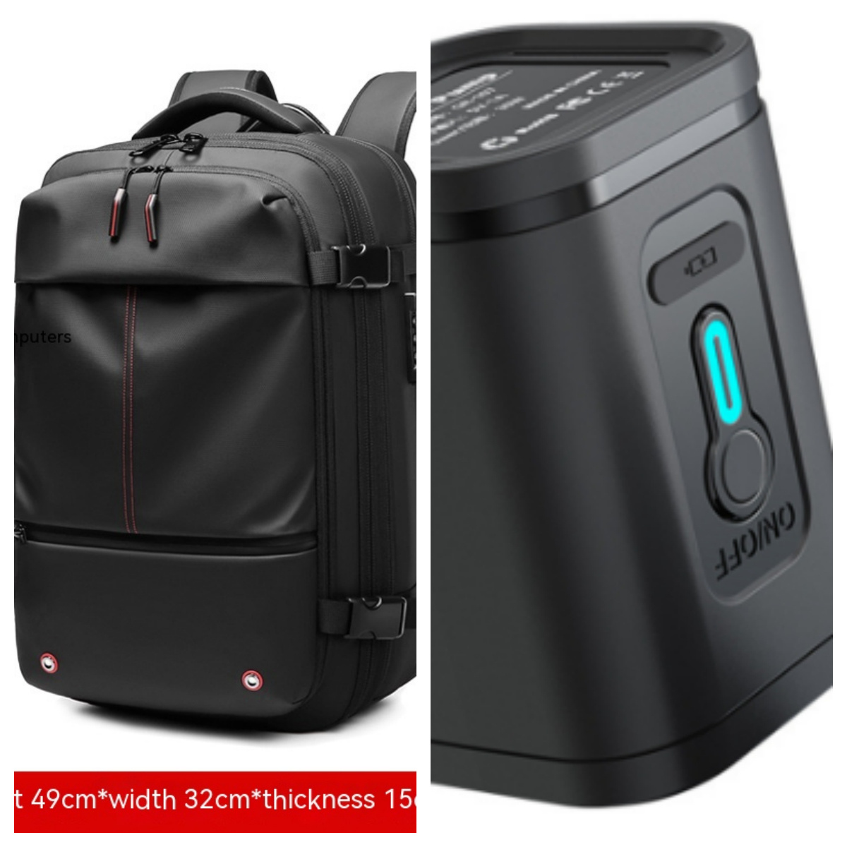 Travel Backpack Men's Business Multifunction Computer Bag Vacuum Compression Large-capacity Backpack - Image 5