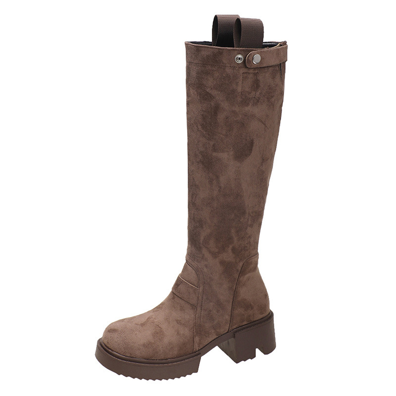 Chunky Heel Platform Long Boots Summer Boots For Women - Image 5