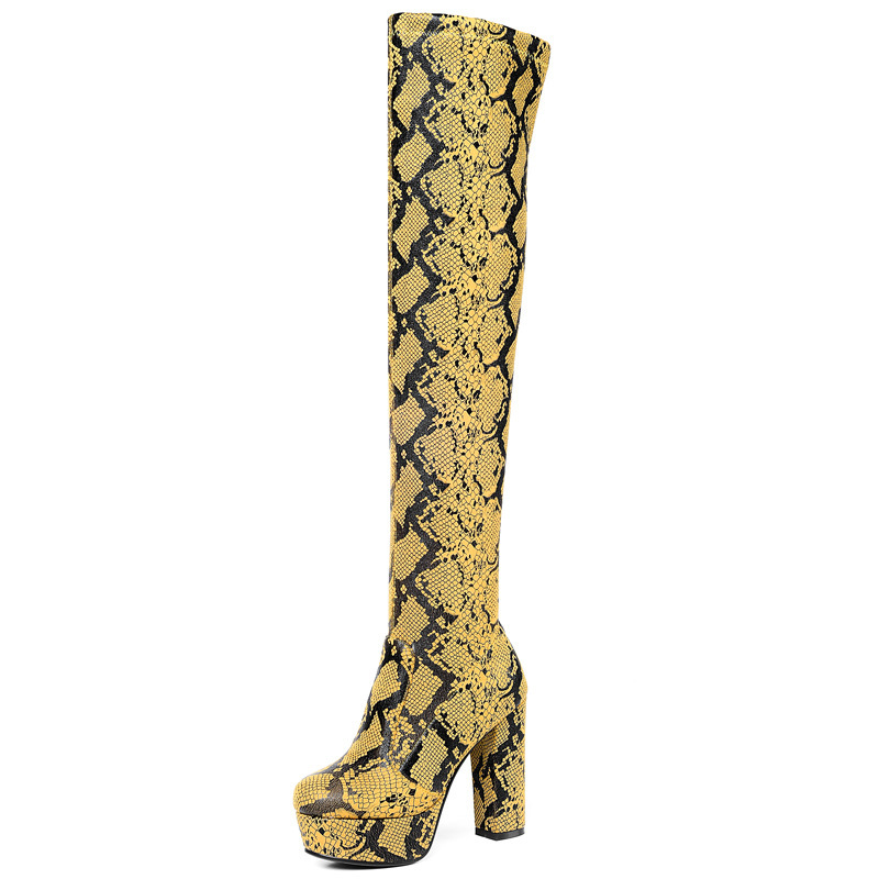 Platform Thick Heel High Heel Over The Knee Boots Women Boots - Image 5
